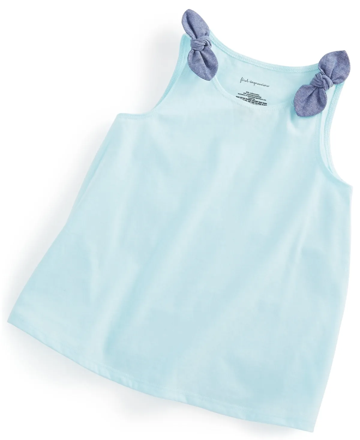 First Impressions Baby Girls Chambray-Knot Tank Top