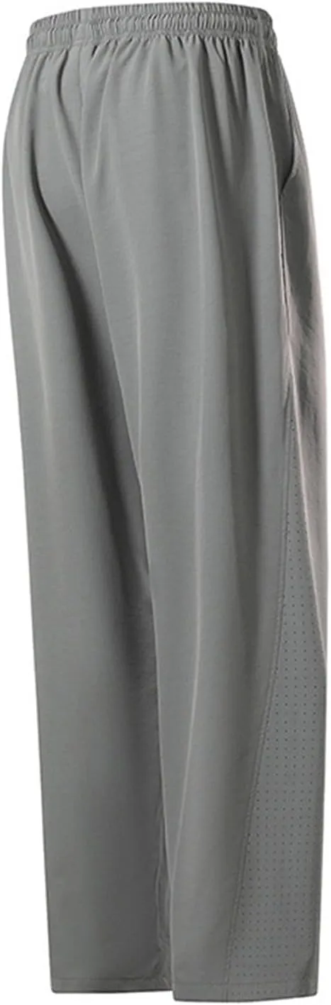 Fleece Lined Pants Men Linen Jogger Baggy Thermal Athletic Hiking Business Leather Wide Leg Sport Yoga Summer Cloth