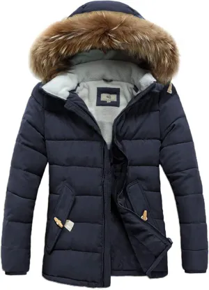 FOURSTEEDS Womens Faux Fur Hooded Warm Winter Outwear Parka Downs Puffer Coat