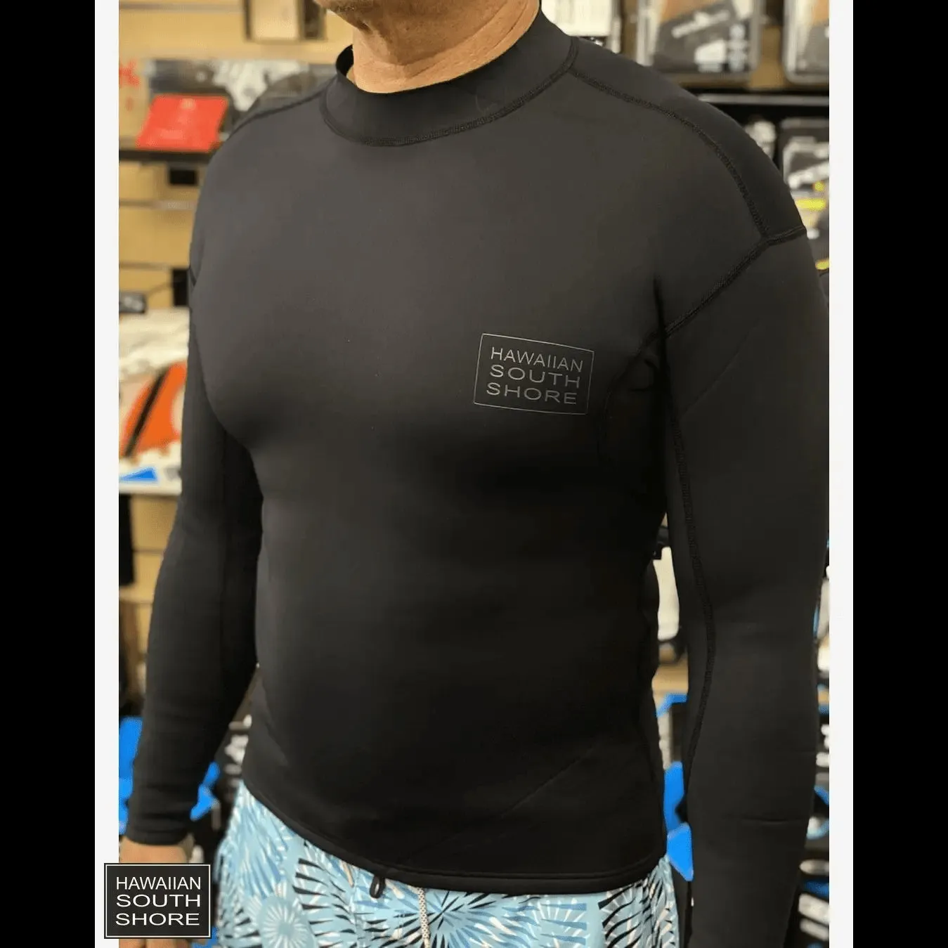 HawaiianSouthShore Wetsuit NEOPRENE Long Sleeve 1.5mm (Small-XXLarge) Black