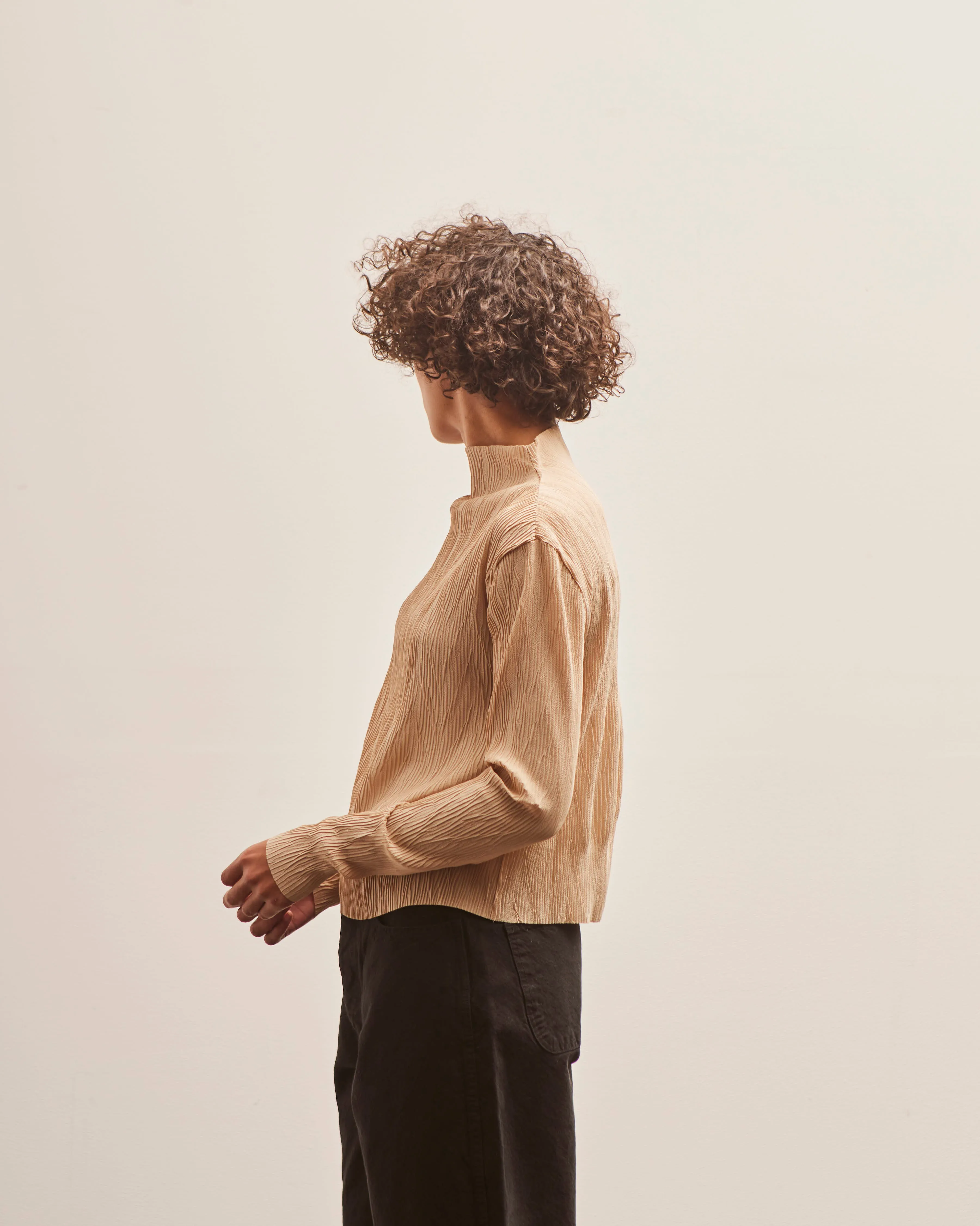 Henrik Vibskov Naptune Plisse Top, Warm Sand