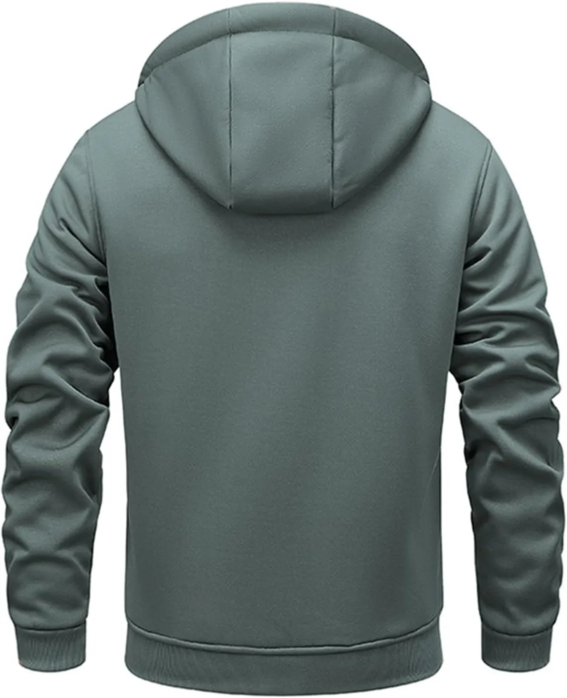 Hoodies for Men Sherpa Lined Heavyweight Fleece Sweatshirt Full Zip Winter Hooded Sweatshirt Casual Thermal Jacket Coat