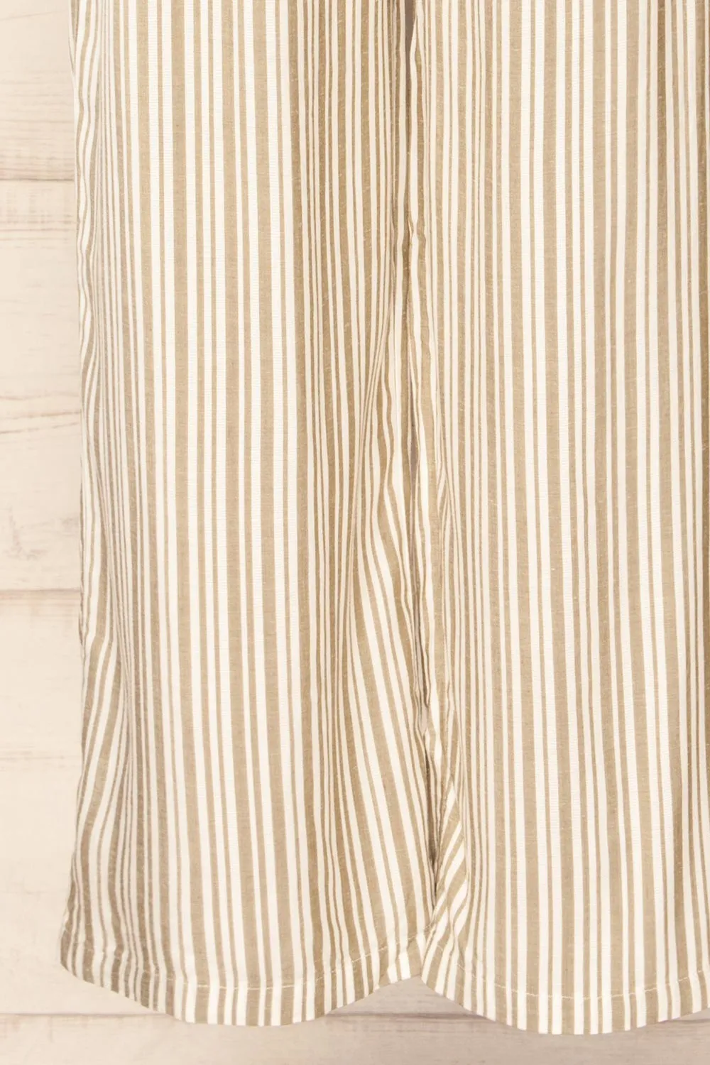 Ilsan | Sage & White Striped Pants