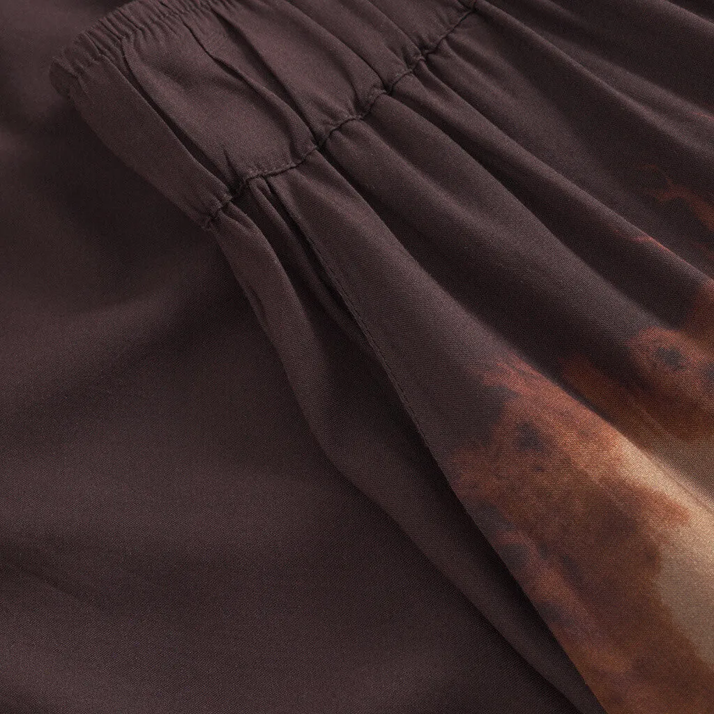 Kia pants with beautiful print (RW) / 100160 - Brown Printed