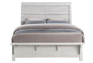 Levi White Oak Queen Bed - Oak Queen Bedframe