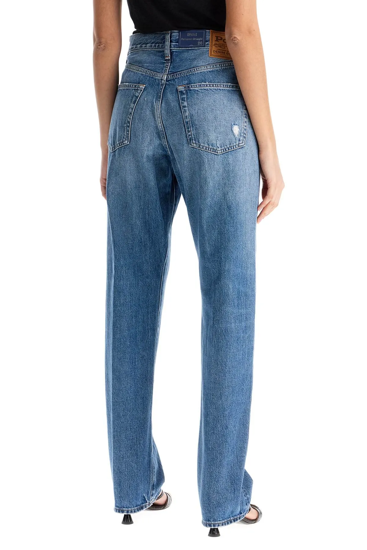 light blue high-waisted straight women's jeans