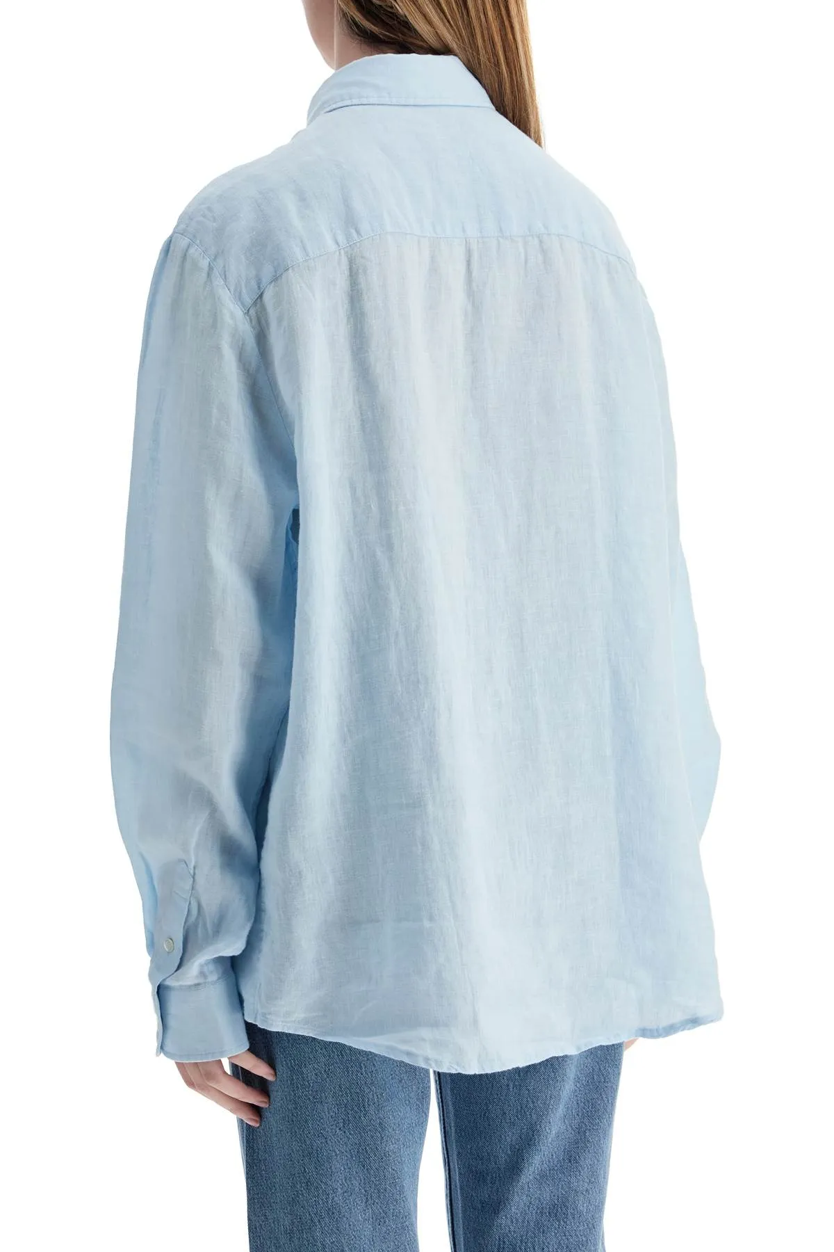 light blue linen shirt wide fit LIAEK H12545 IAB LIGHT BLUE