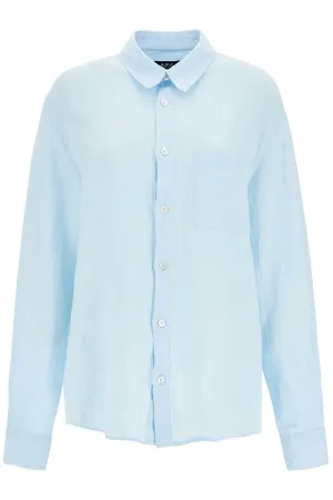 light blue linen shirt wide fit LIAEK H12545 IAB LIGHT BLUE