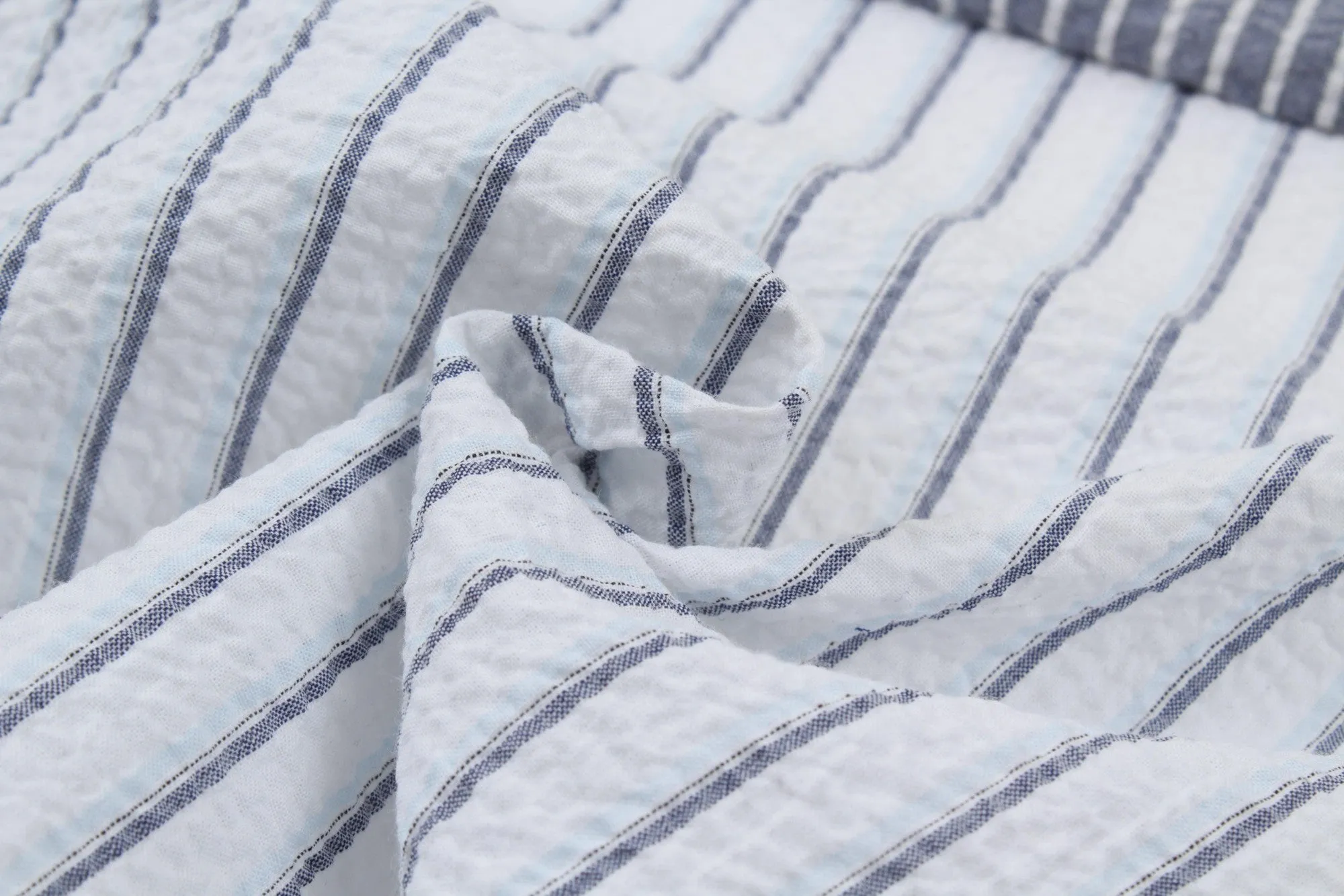 Light Cotton Seersucker - Stripes - 4 Variants Available