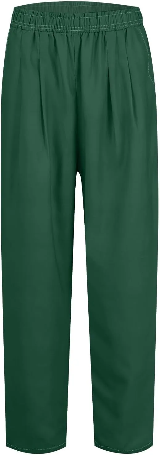 Linen Casual Summer Capri Pants Cropped Comfy Baggy Trousers with Pockets Palazzo Lounge Cropped Tapered Leg Pant