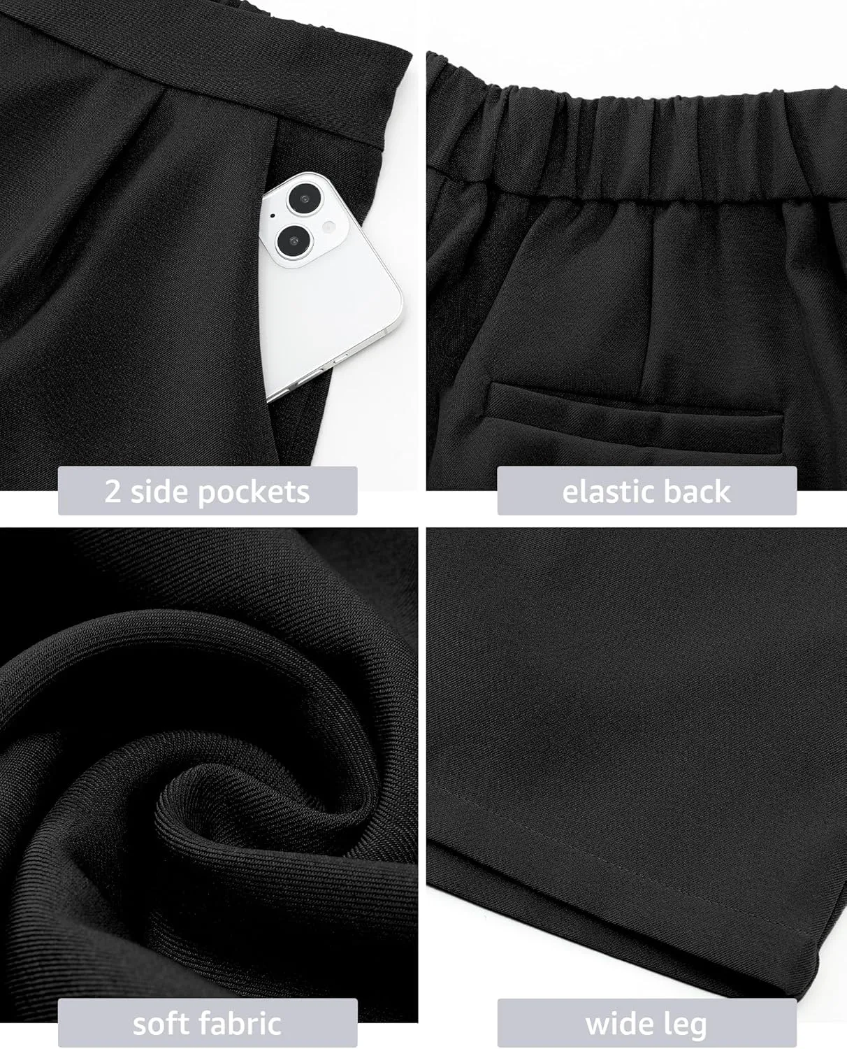 luvamia 2024 Dress Shorts for Women High Waisted Business Casual Outfits for Work Summer Pleated Short Dressy Shorts