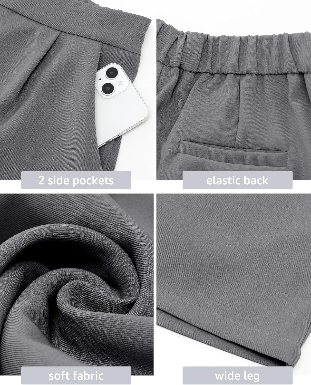 luvamia 2024 Dress Shorts for Women High Waisted Business Casual Outfits for Work Summer Pleated Short Dressy Shorts