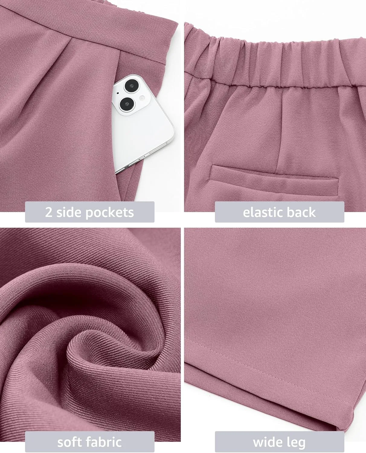 luvamia 2024 Dress Shorts for Women High Waisted Business Casual Outfits for Work Summer Pleated Short Dressy Shorts