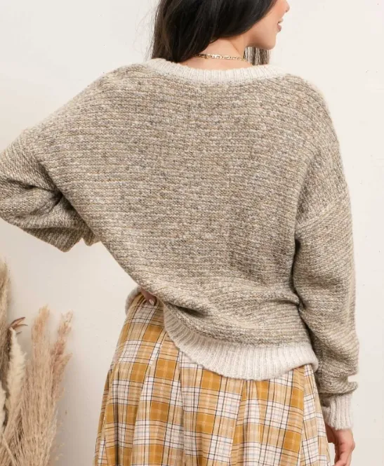 Marled Knit Pullover