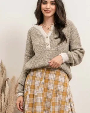 Marled Knit Pullover