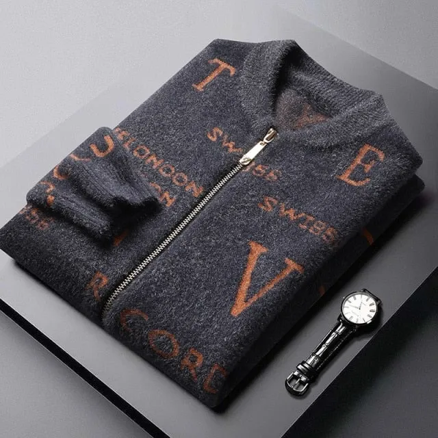 Men's Classic Plaid Knitted Casual Cardigan