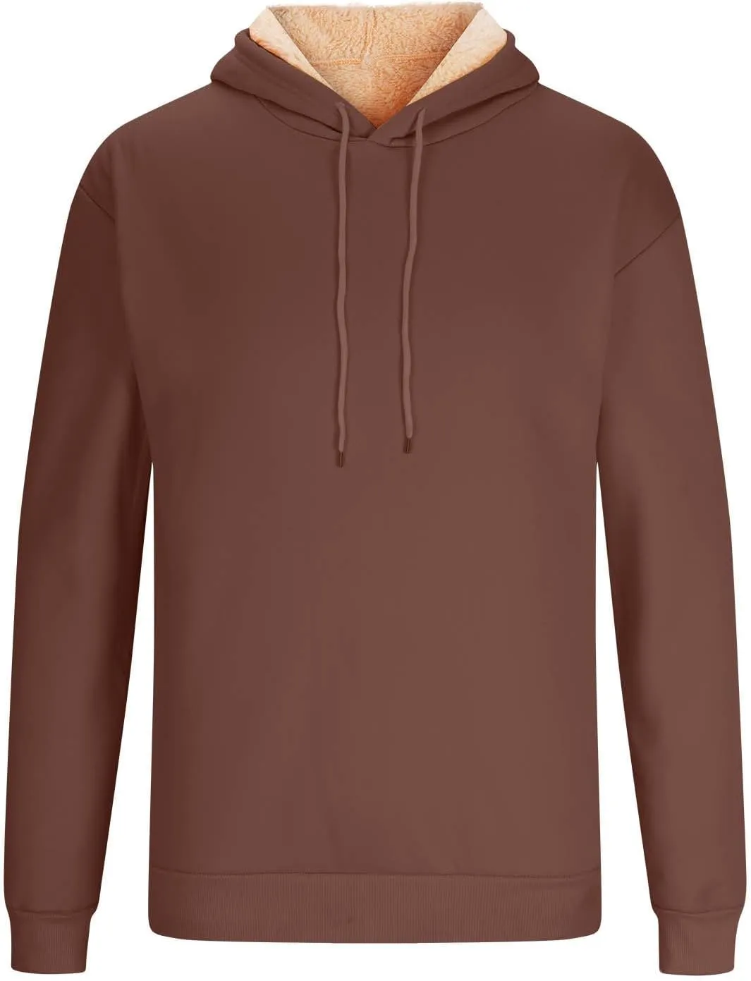 Mens Fleece Lined Hoodies Heavyweight Thick Winter Pullover Sherpa Warm Hooded Sweatshirt Thermal Windproof Jacket