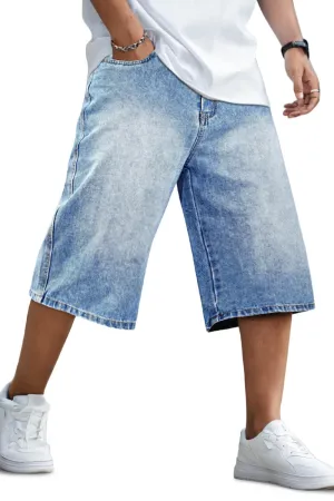 Men's Loose Denim Short - Light Blue