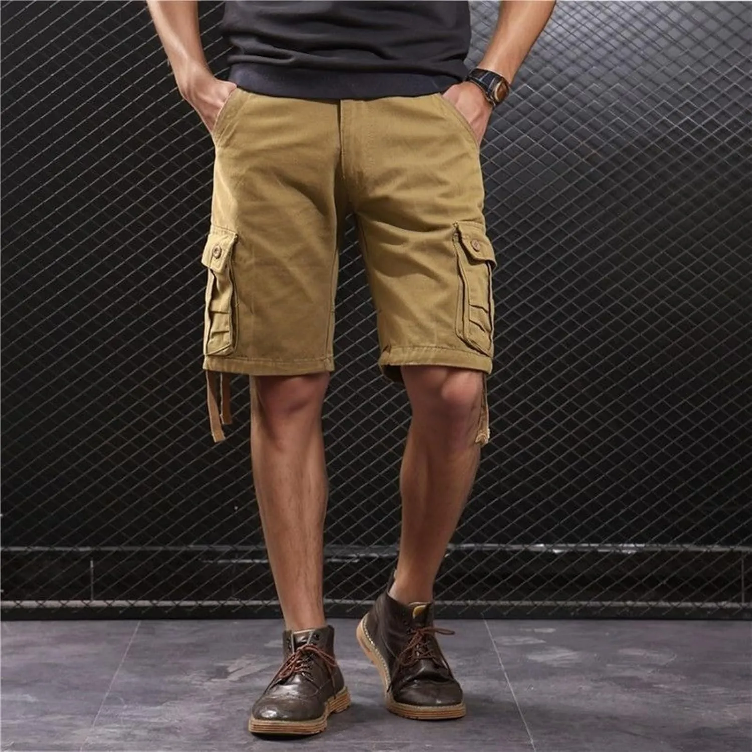 Mens Sweatpants with Pockets Hiking Plaid Work Bike Swim Public Riding Motorcycle Sport Regular Fit Casual Cargo
