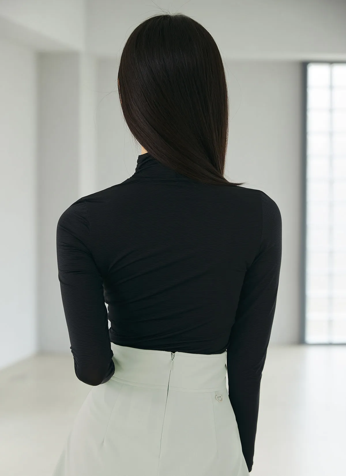Mock Neck Shirring Base Layer