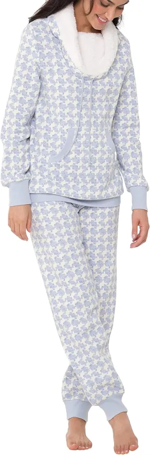 PajamaGram Womens Pajama Sets - Cozy Pajamas For Women, Shearling Rollneck