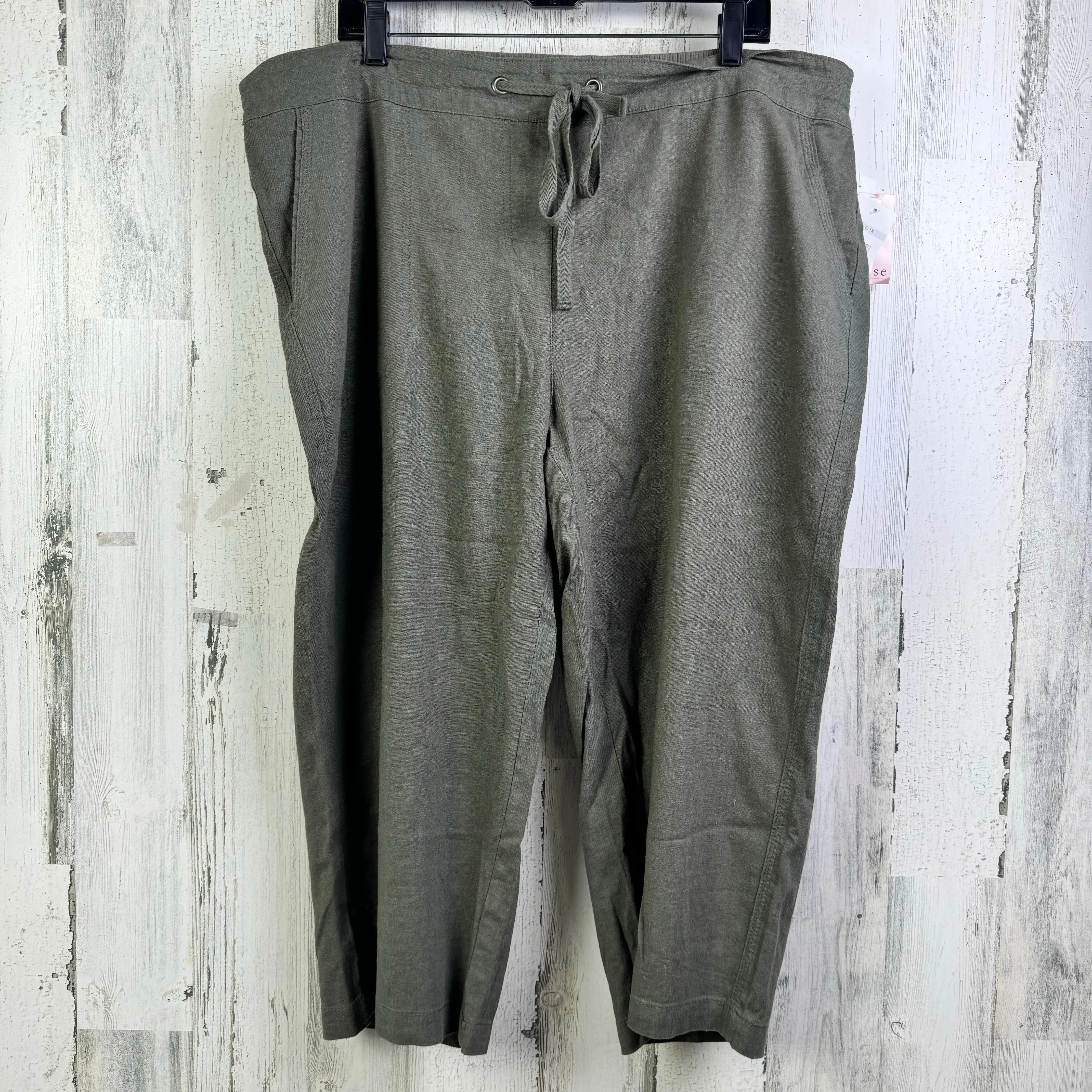 Pants Cropped By Per Se In Green, Size: 18