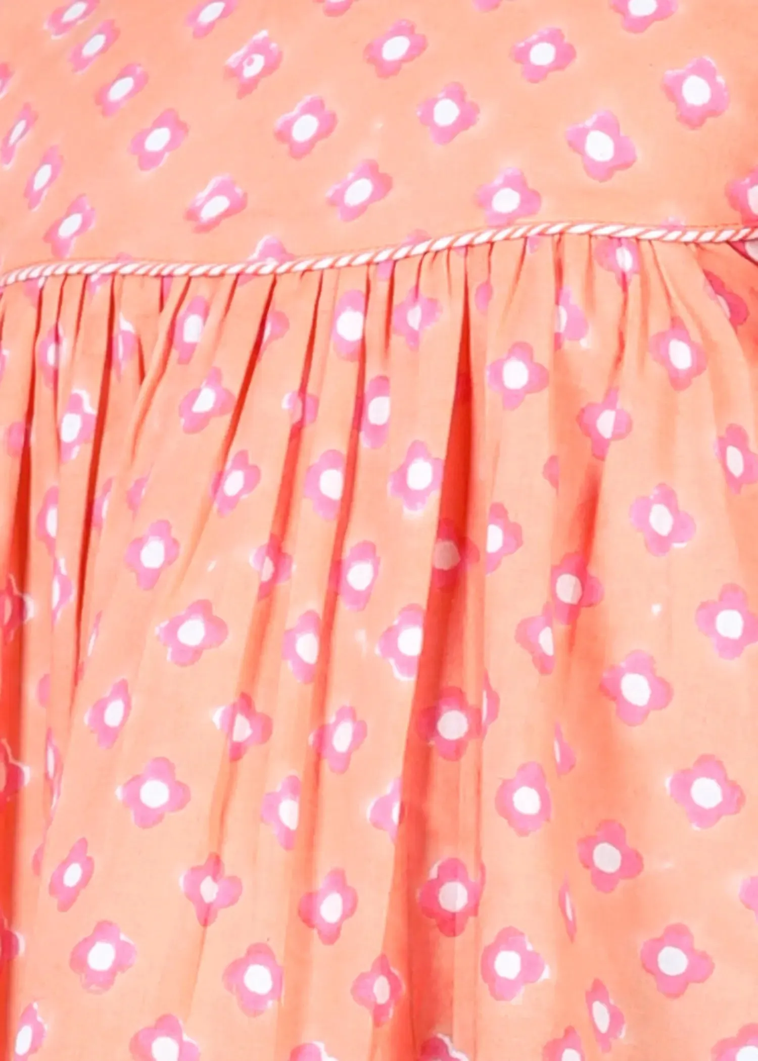 Peach Cotton Vrishti Top Girls (6 Months -12 Yrs)