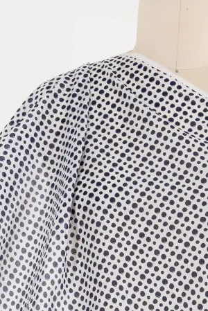 Quirky Blue Dots Cotton Lawn Woven(2 units) 1 yard