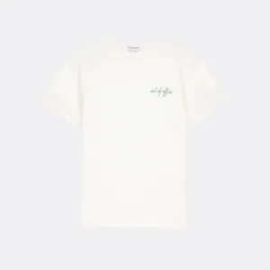 "Out of Office" Linen Villiers T-Shirt (Off White)