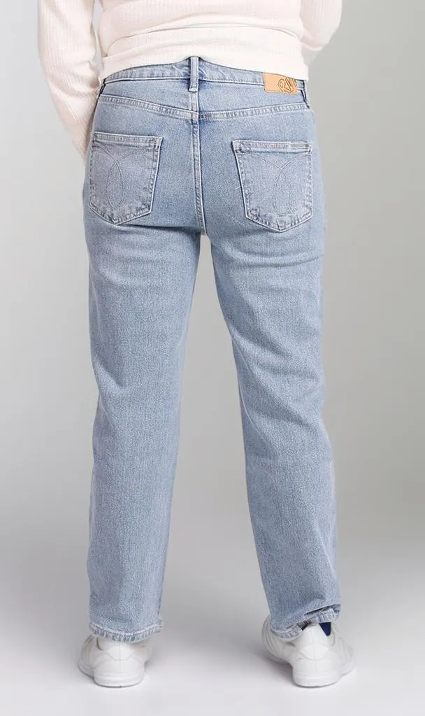 R207934 -Straight-Leg Denim Jeans - Light Wash