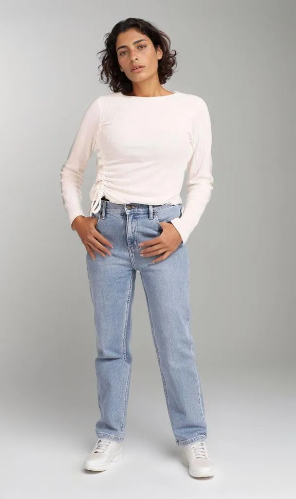 R207934 -Straight-Leg Denim Jeans - Light Wash