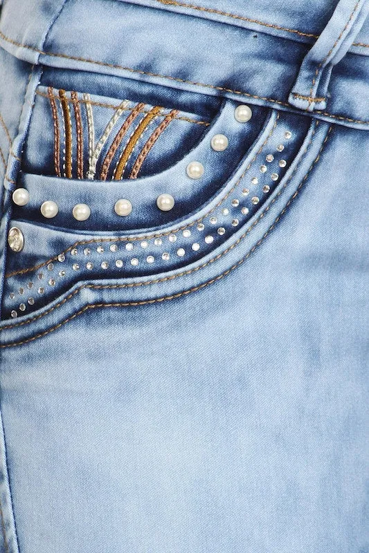 Rapunzel Jeans W/ Pearls