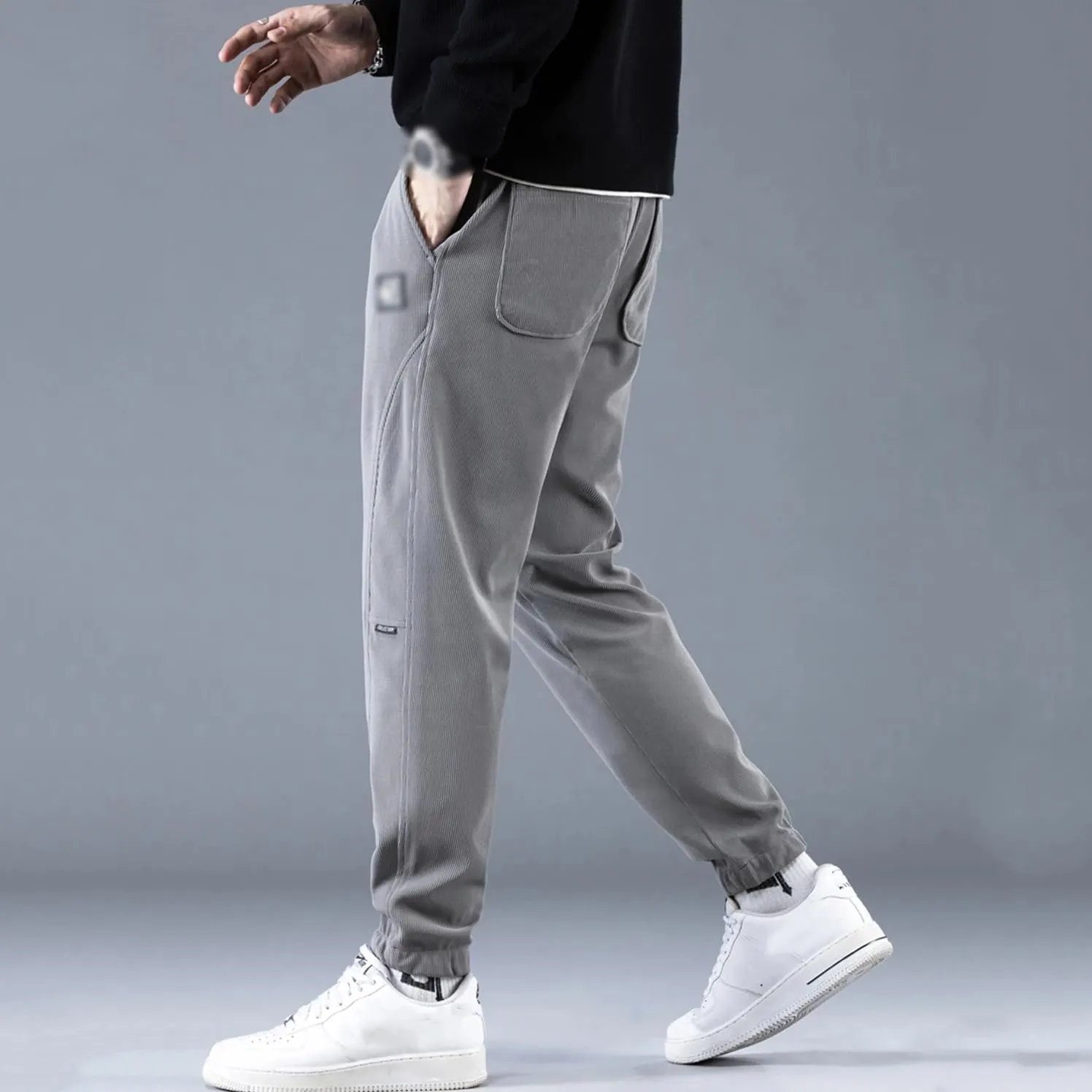 REHJJDFD Men's Harem Pants Casual Elasticity Versatile Trouser Jogging Pant Y2k Sweatpants