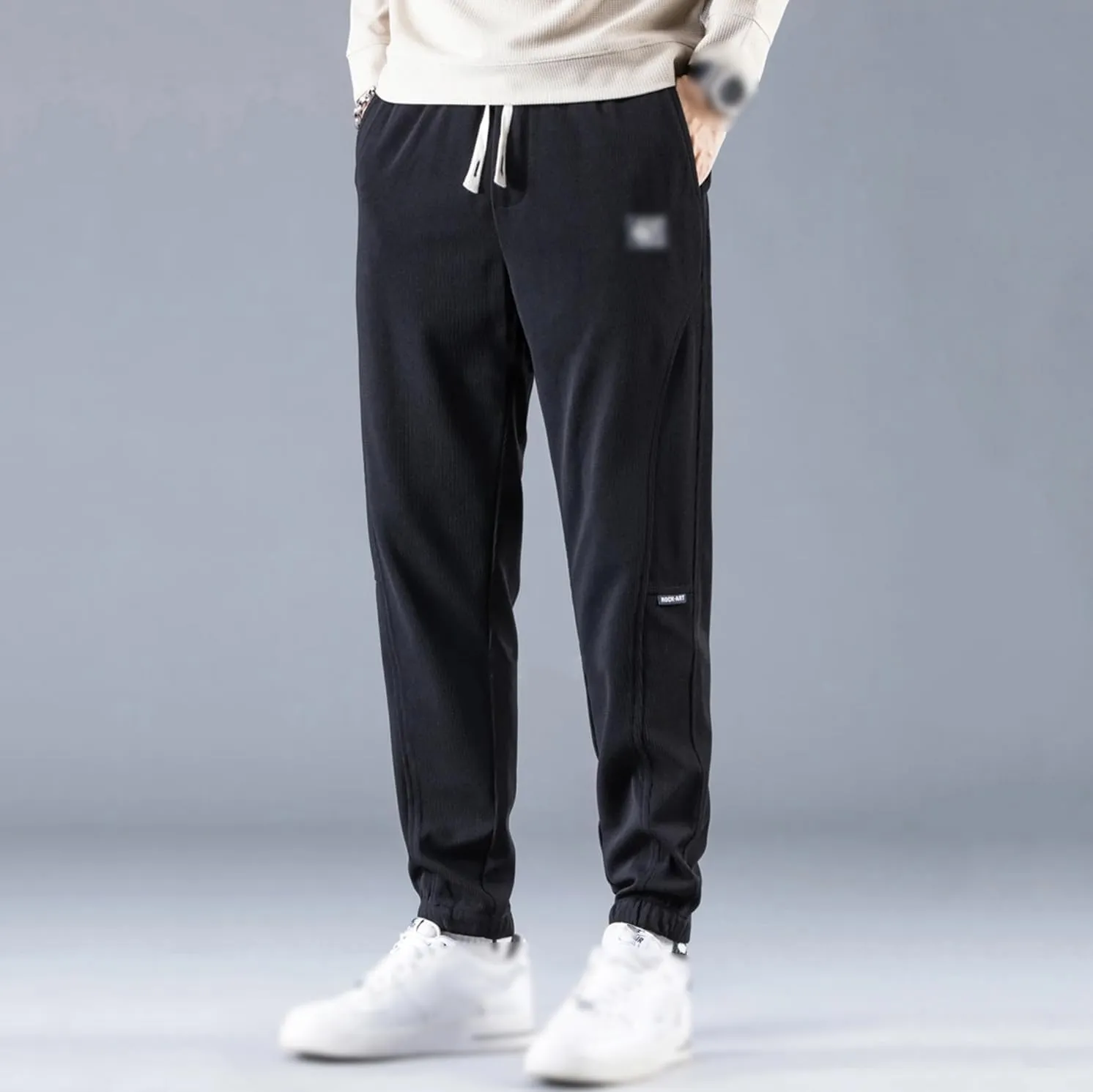 REHJJDFD Men's Harem Pants Casual Elasticity Versatile Trouser Jogging Pant Y2k Sweatpants