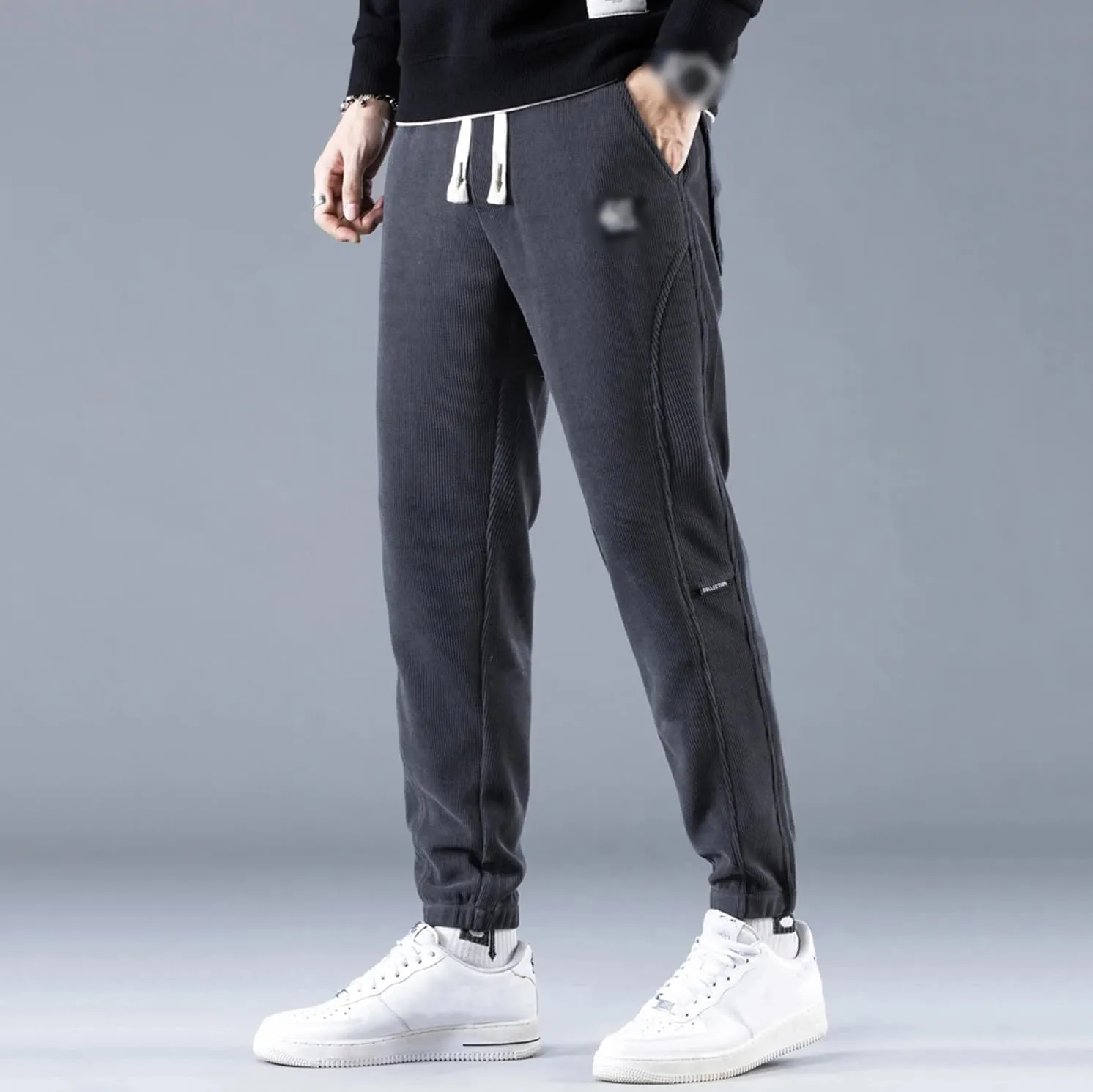 REHJJDFD Men's Harem Pants Casual Elasticity Versatile Trouser Jogging Pant Y2k Sweatpants