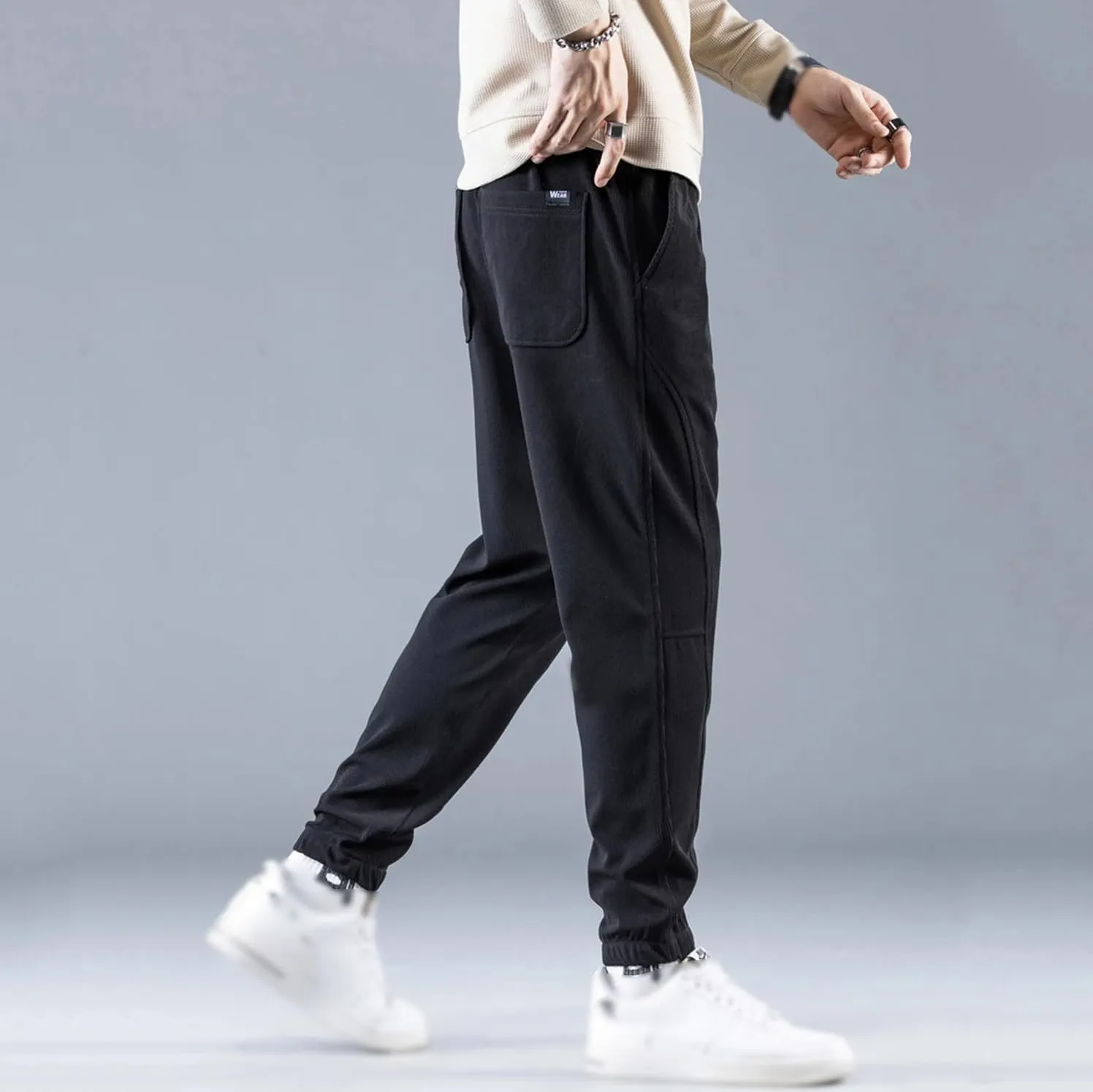 REHJJDFD Men's Harem Pants Casual Elasticity Versatile Trouser Jogging Pant Y2k Sweatpants
