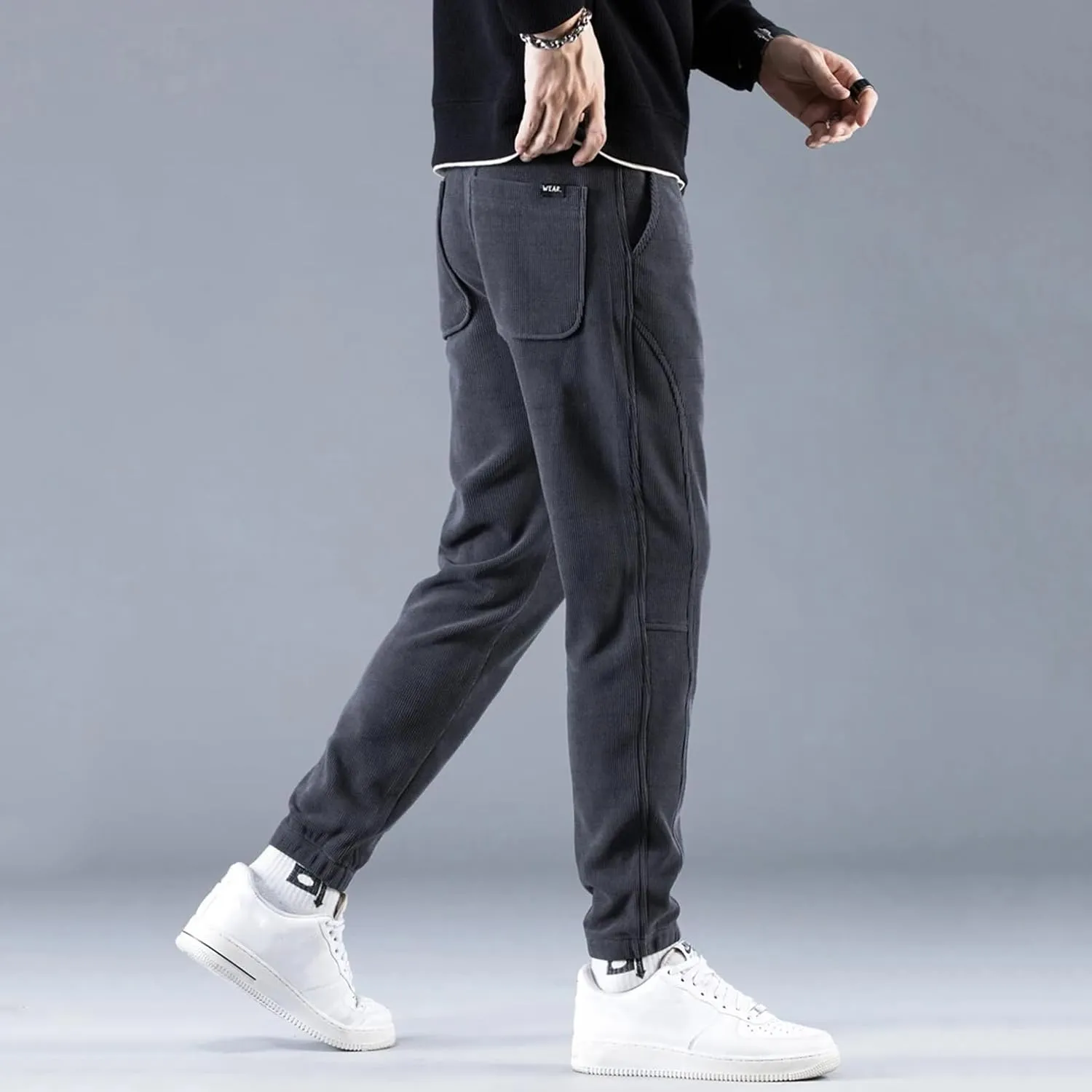 REHJJDFD Men's Harem Pants Casual Elasticity Versatile Trouser Jogging Pant Y2k Sweatpants