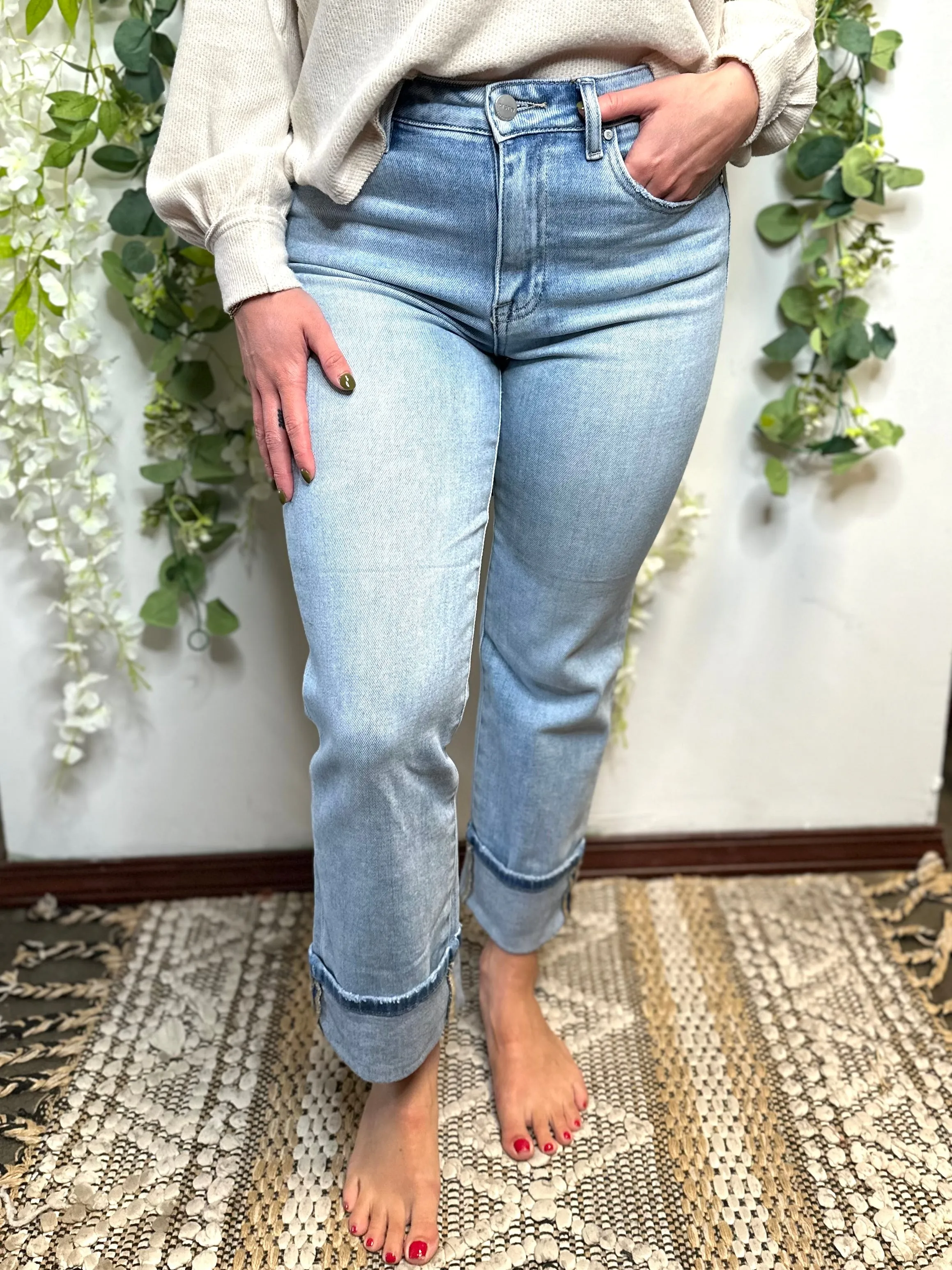 Ronnie High Rise Straight Leg Jeans