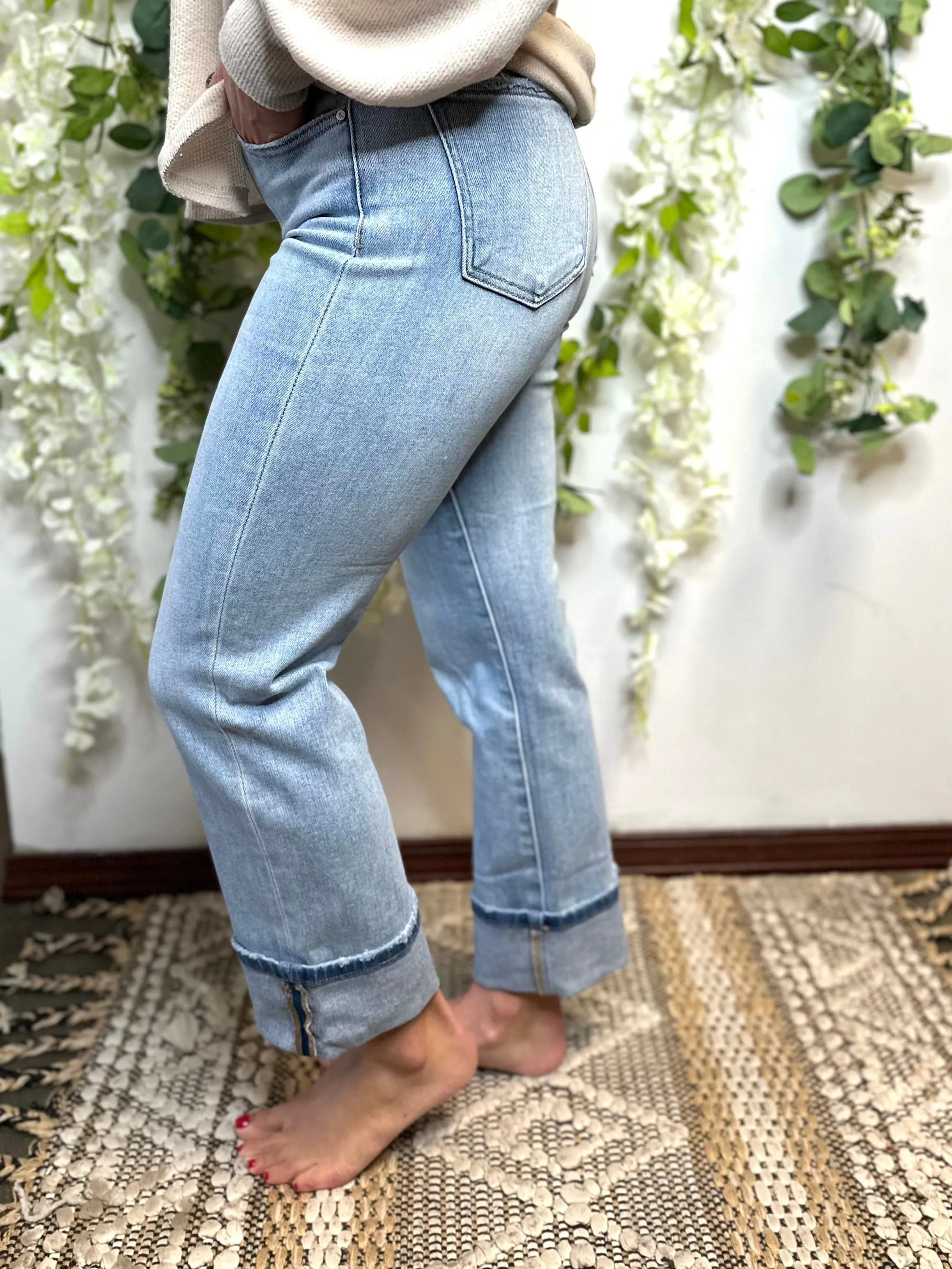 Ronnie High Rise Straight Leg Jeans
