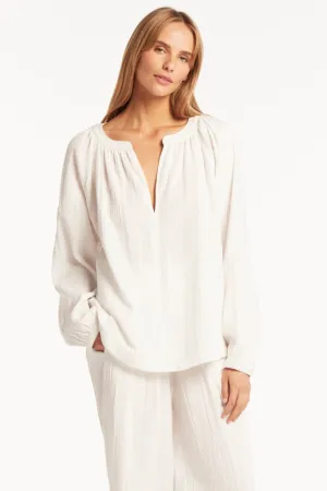 Sea Level Peasant Blouse - Sunset