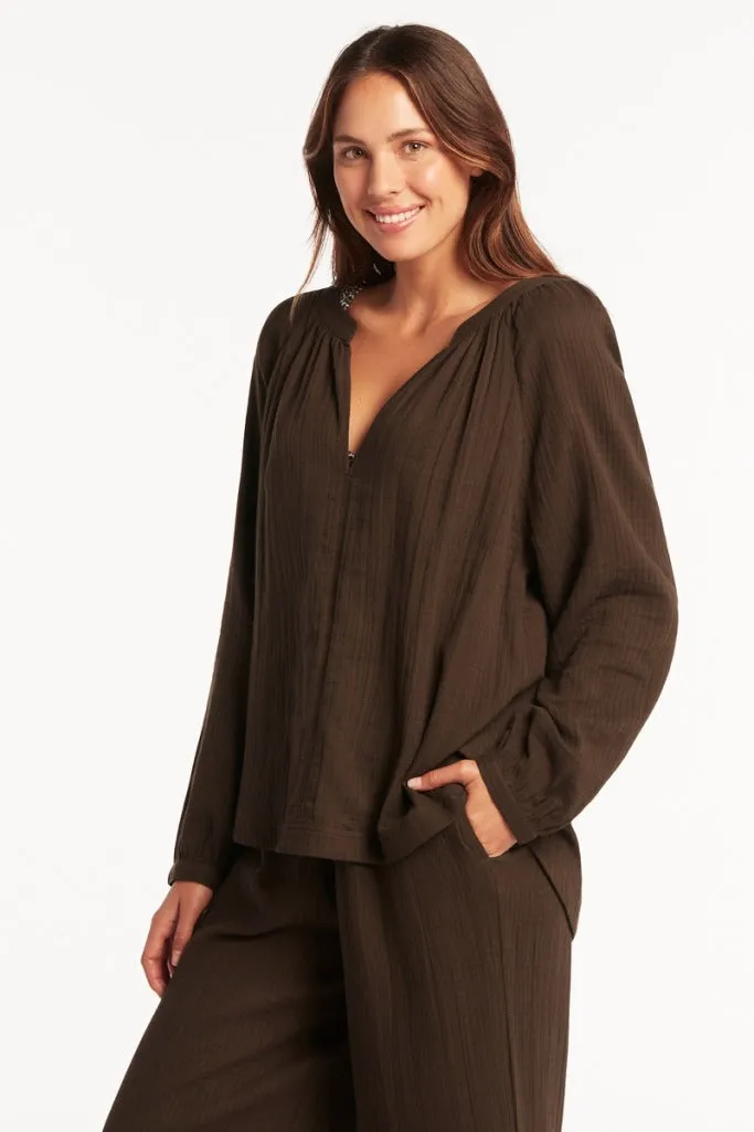 Sea Level Peasant Blouse - Sunset