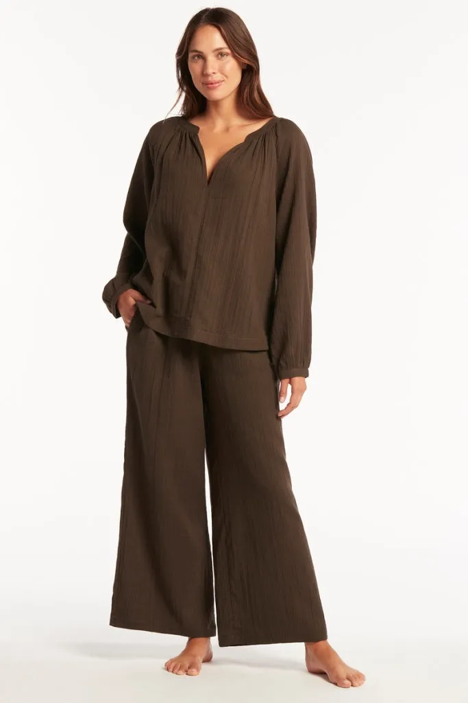 Sea Level Peasant Blouse - Sunset
