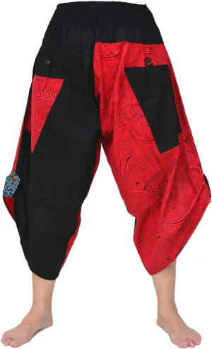 Siamrose Samurai Yoga Harem Pants Men Women Lounge Trousers, One Size, Elastic Waist
