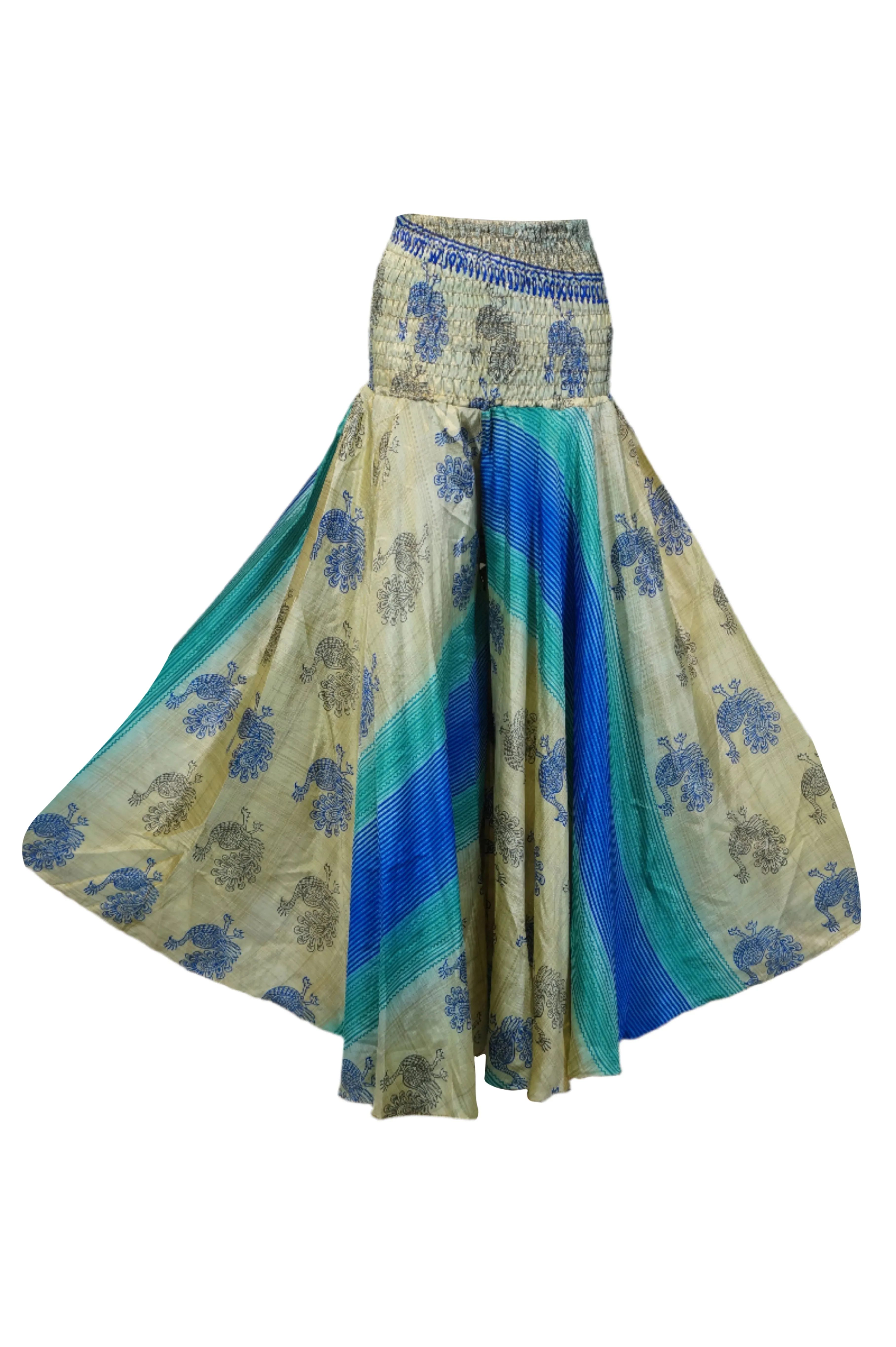 Sky Blue Boho Palazzo Pants – Handcrafted Elegance with Every Step SM