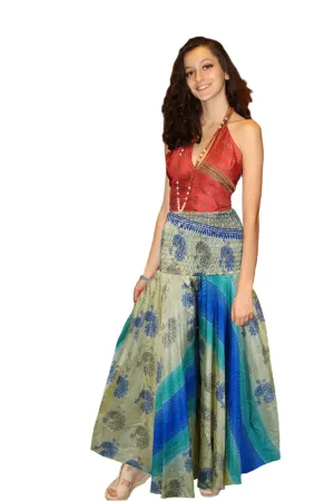 Sky Blue Boho Palazzo Pants – Handcrafted Elegance with Every Step SM