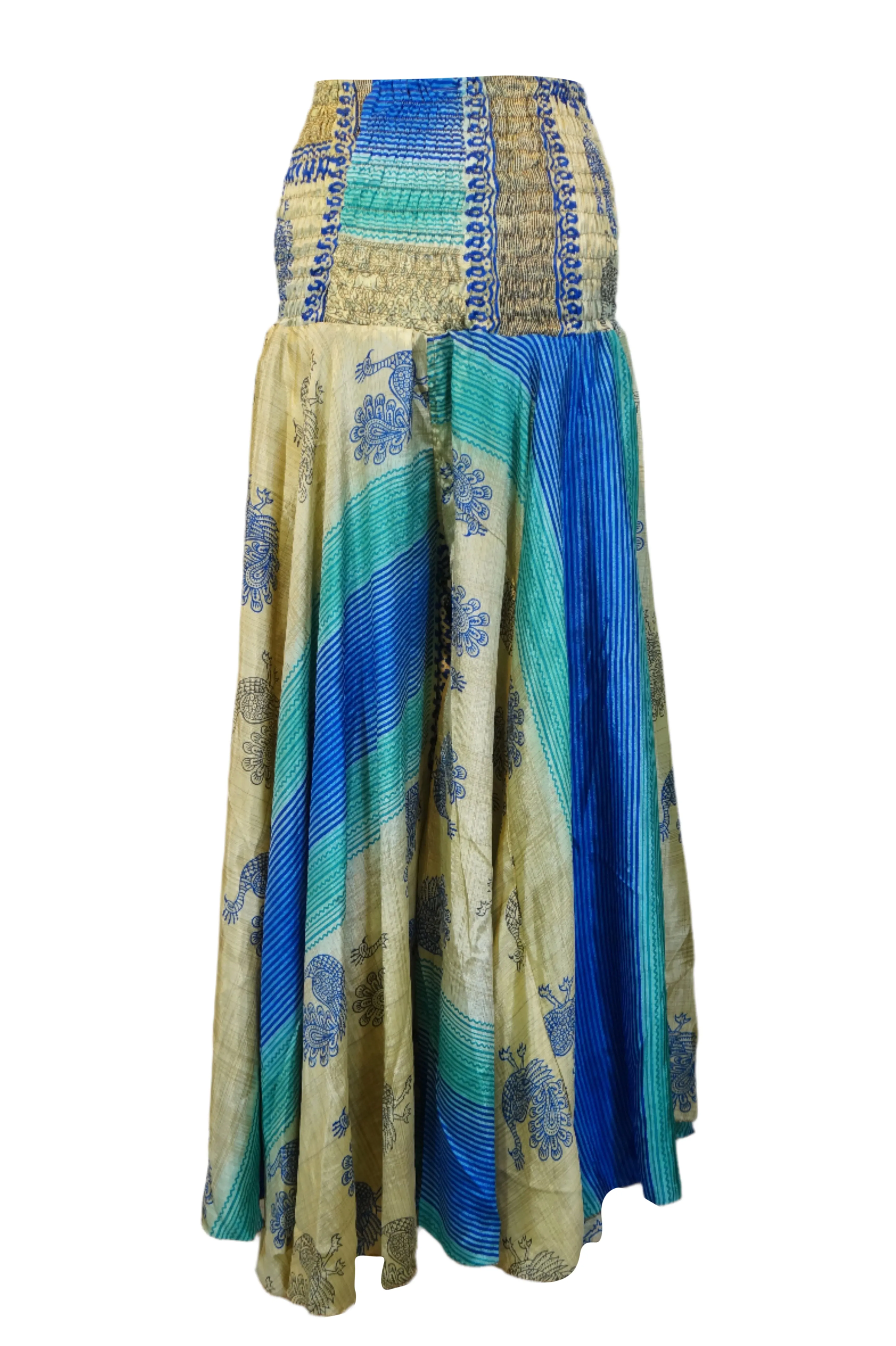 Sky Blue Boho Palazzo Pants – Handcrafted Elegance with Every Step SM