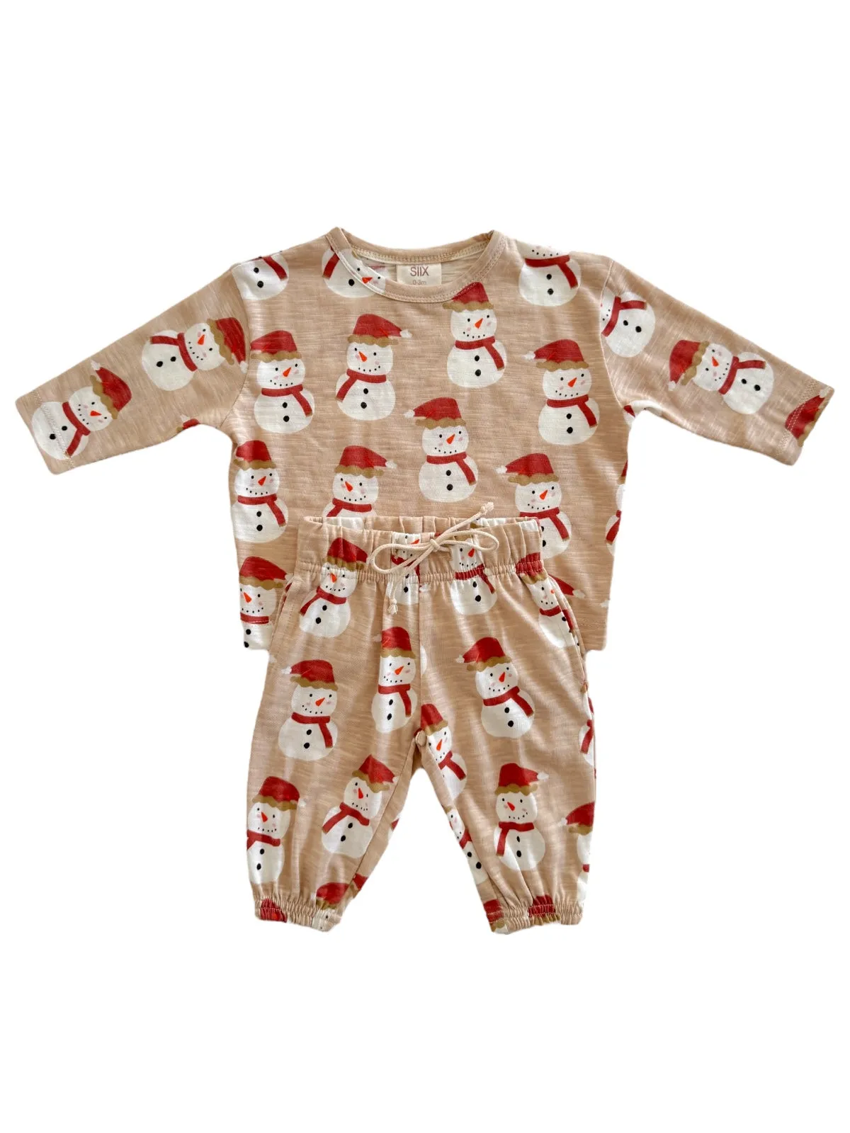 Snowman / Organic Long Sleeve Tee & Pant Set