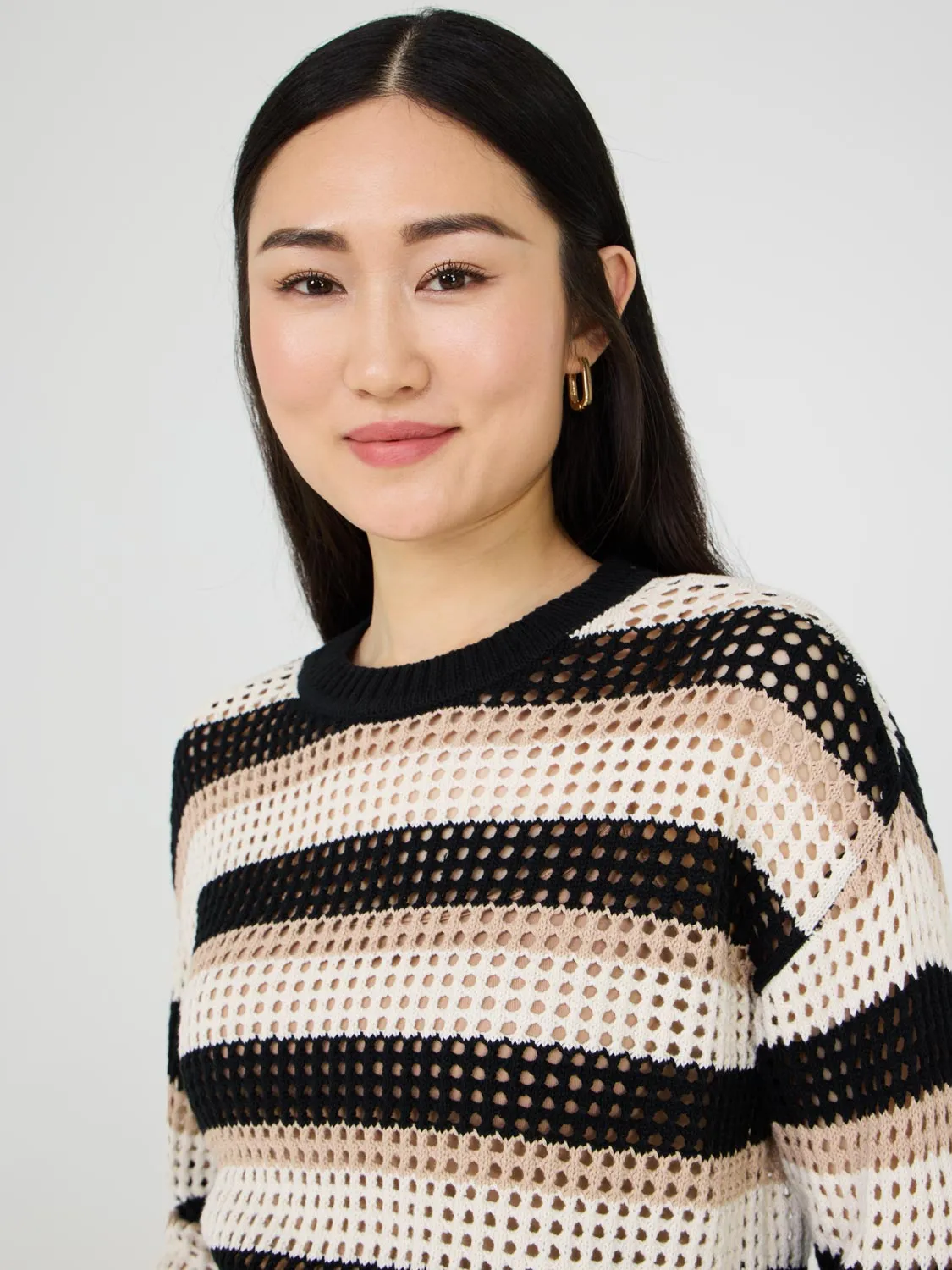 Striped Crochet Sweater
