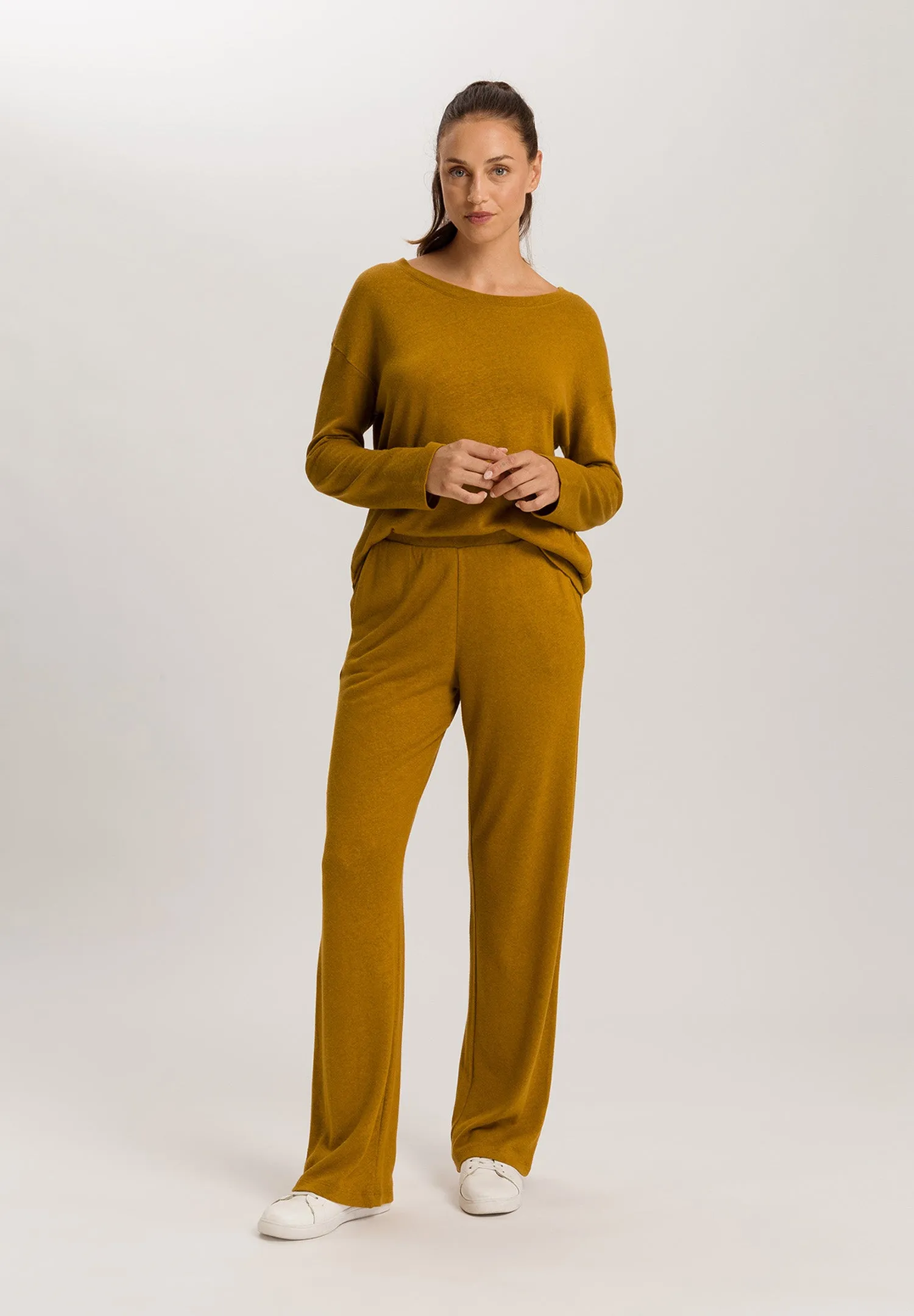Summer Knits Linen Blend Pants | Golden Cumin 78880-2803