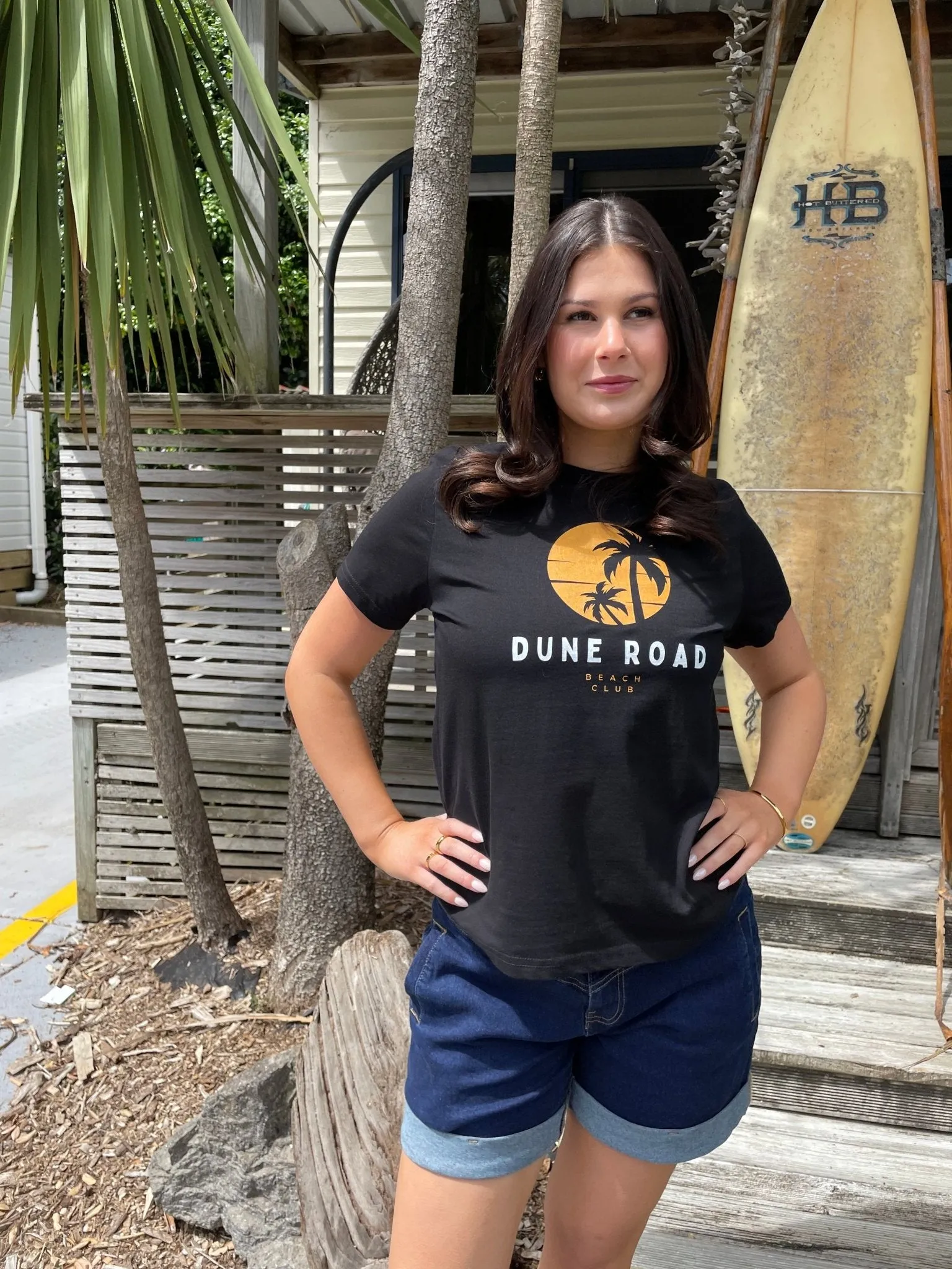 SUNSET PALM ORGANIC COTTON TEE